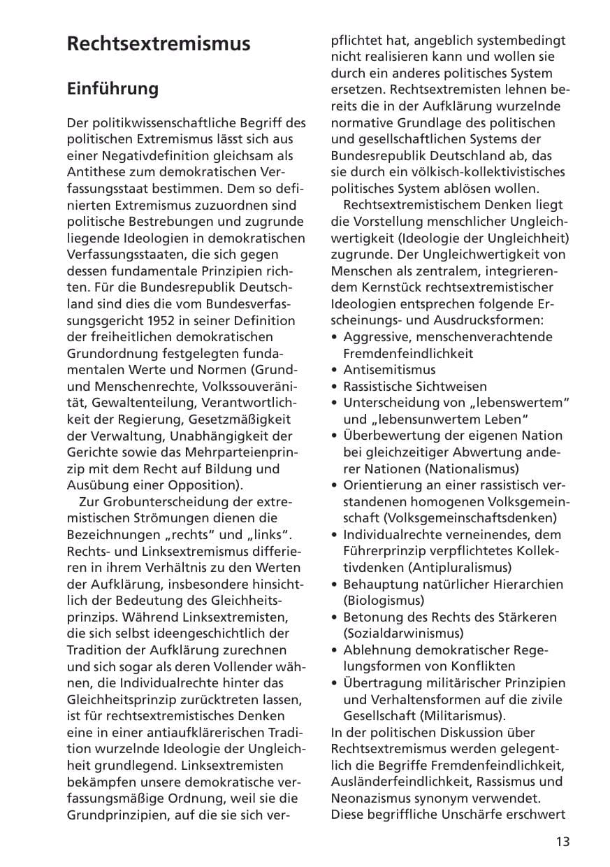 Seite 14 des Verfassungsschutzbericht 2001 Niedersachsen