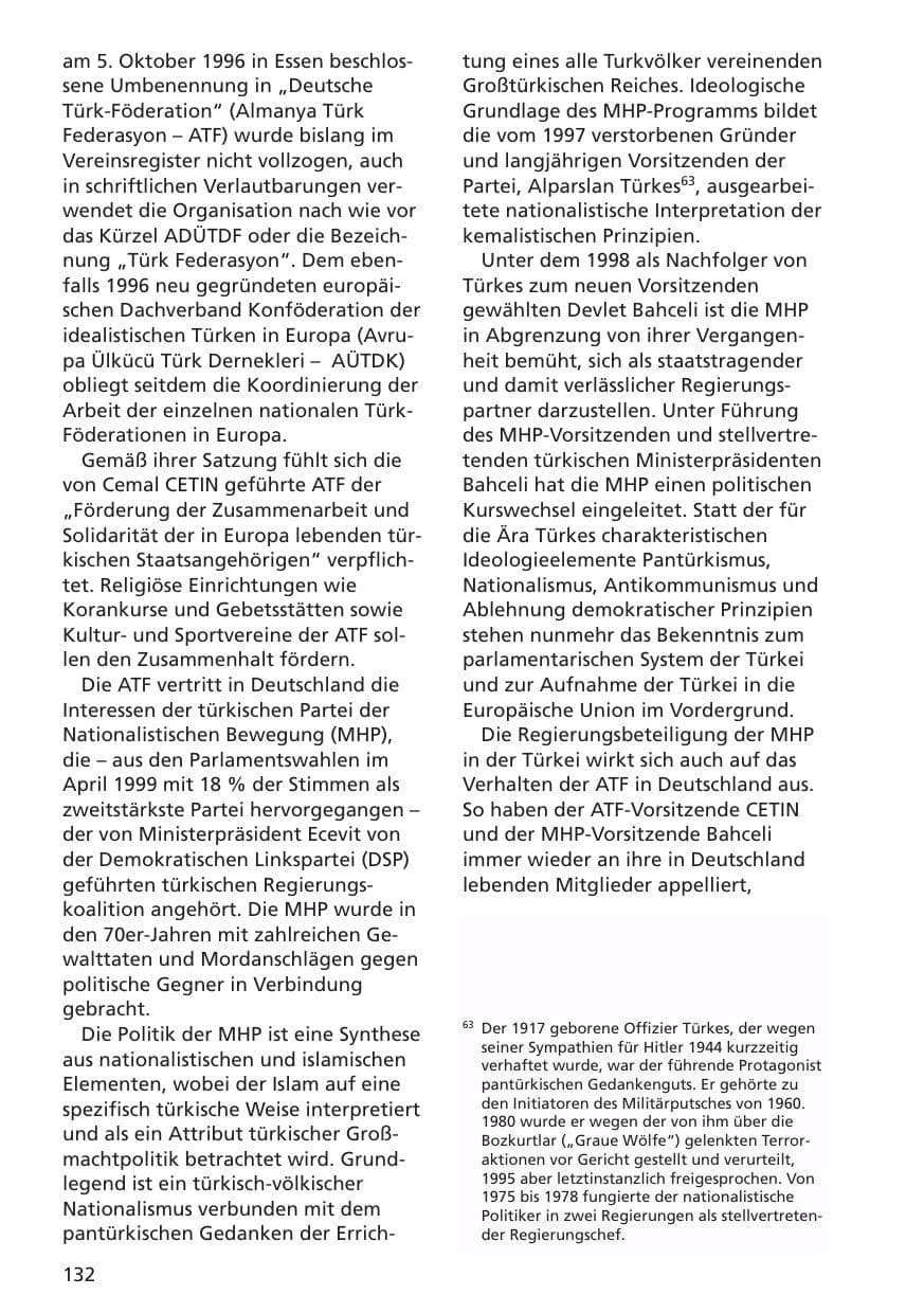 Seite 133 des Verfassungsschutzbericht 2001 Niedersachsen