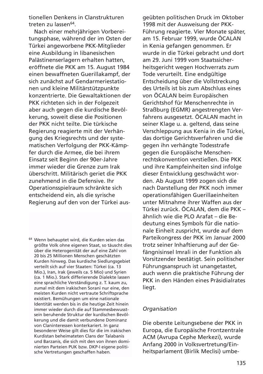 Seite 136 des Verfassungsschutzbericht 2001 Niedersachsen