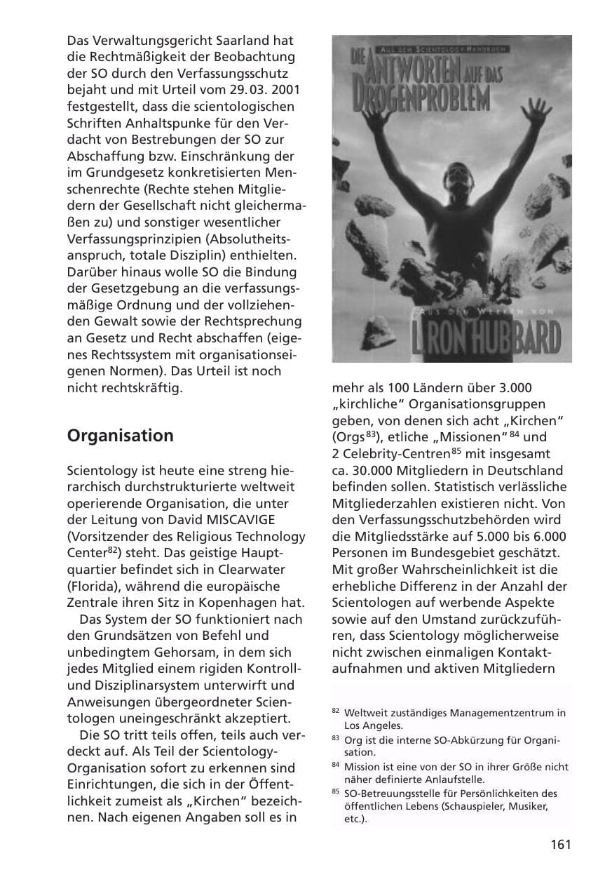 Seite 162 des Verfassungsschutzbericht 2001 Niedersachsen