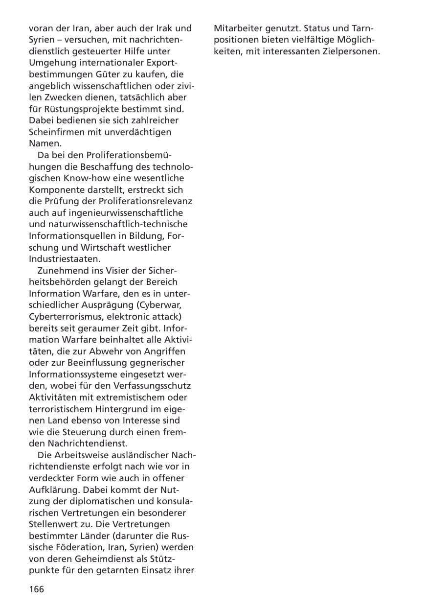 Seite 167 des Verfassungsschutzbericht 2001 Niedersachsen