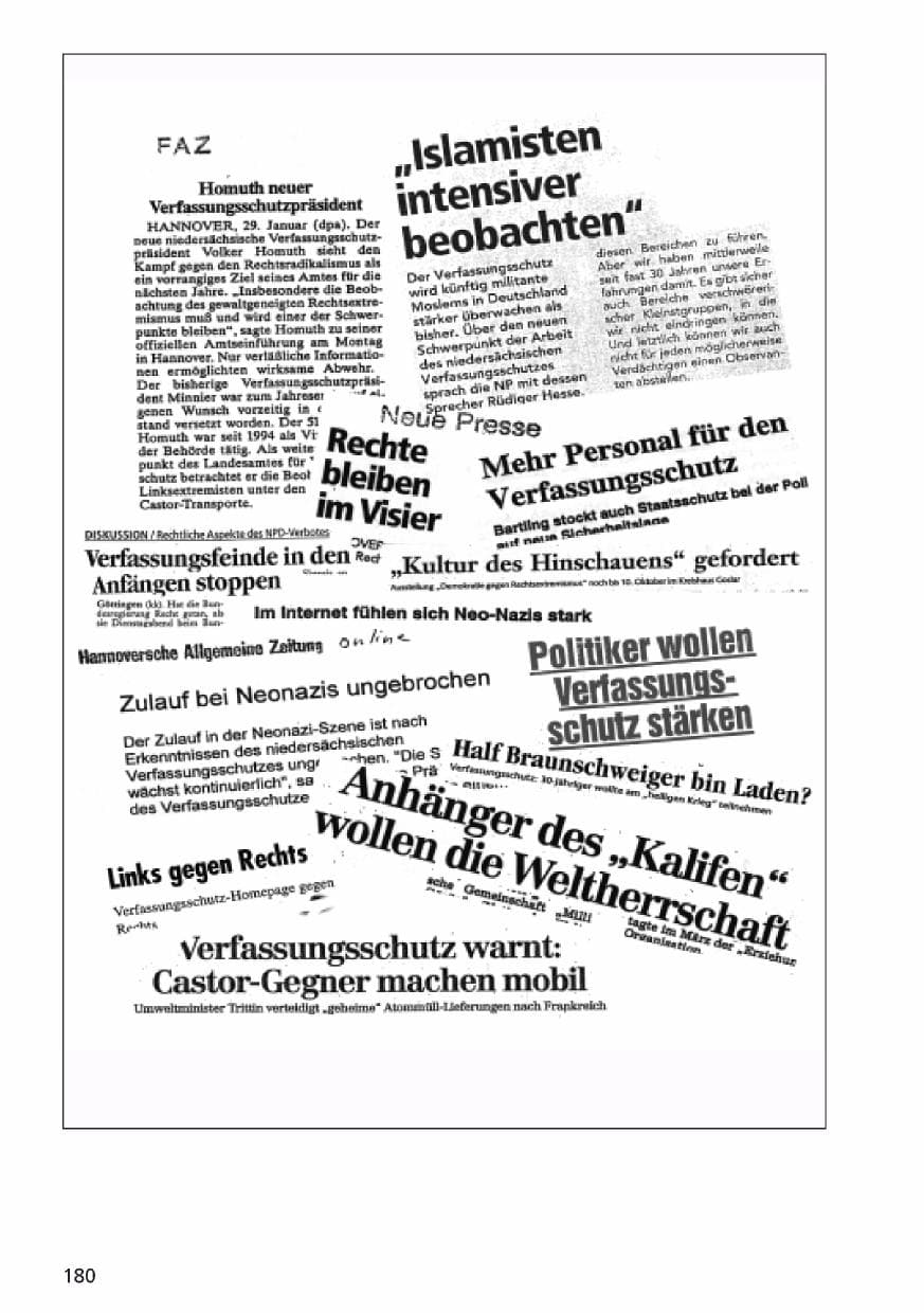 Seite 181 des Verfassungsschutzbericht 2001 Niedersachsen