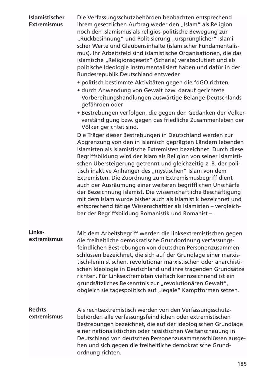 Seite 186 des Verfassungsschutzbericht 2001 Niedersachsen