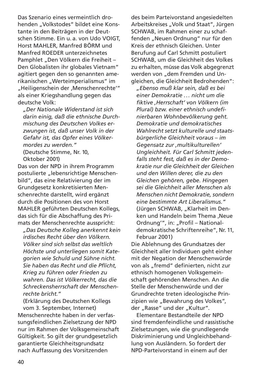 Seite 41 des Verfassungsschutzbericht 2001 Niedersachsen