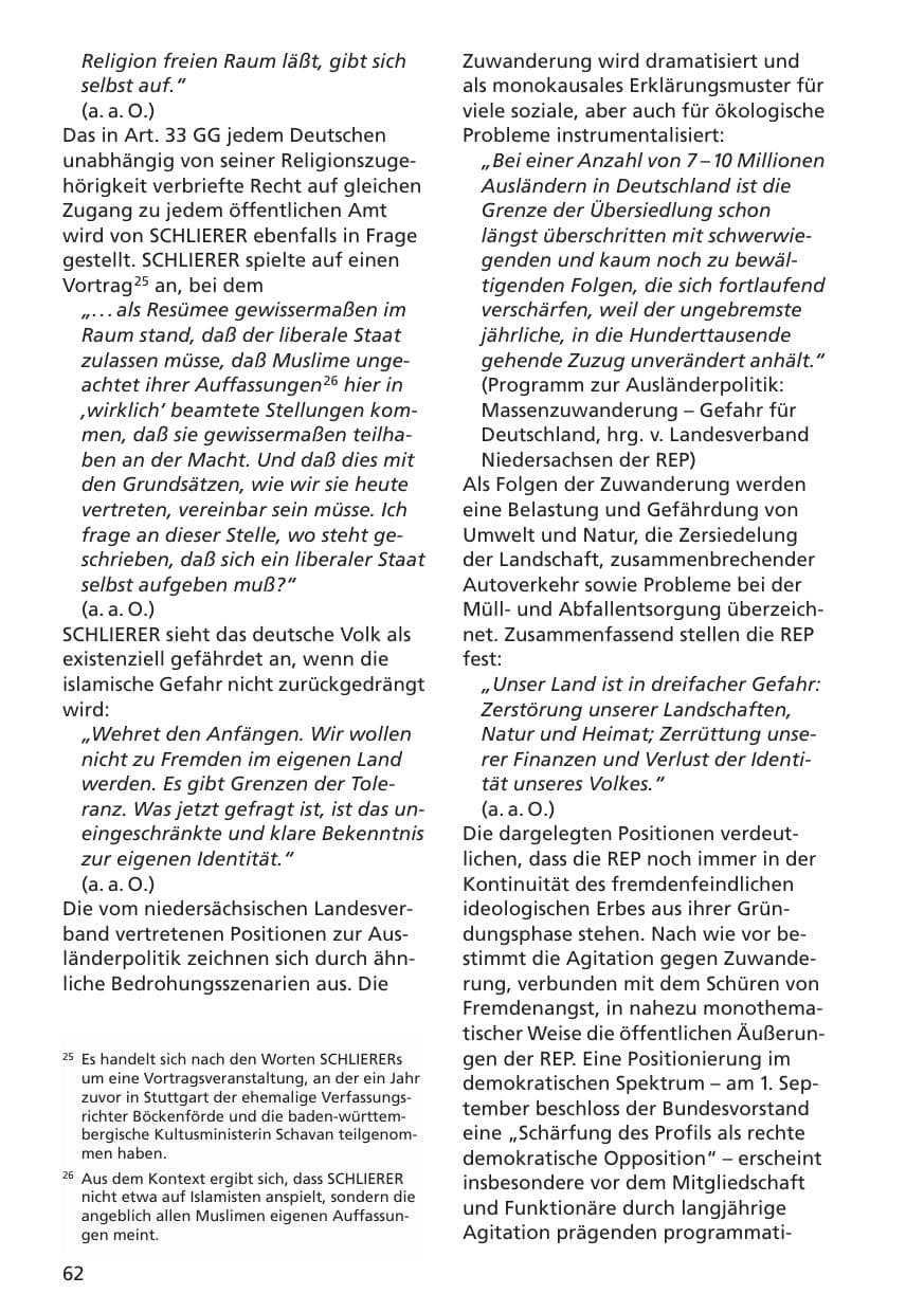 Seite 63 des Verfassungsschutzbericht 2001 Niedersachsen