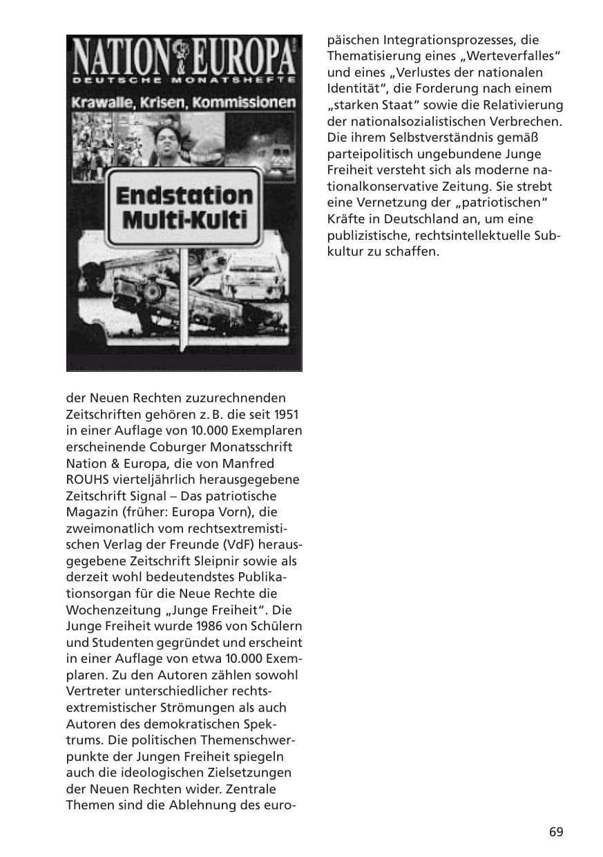 Seite 70 des Verfassungsschutzbericht 2001 Niedersachsen