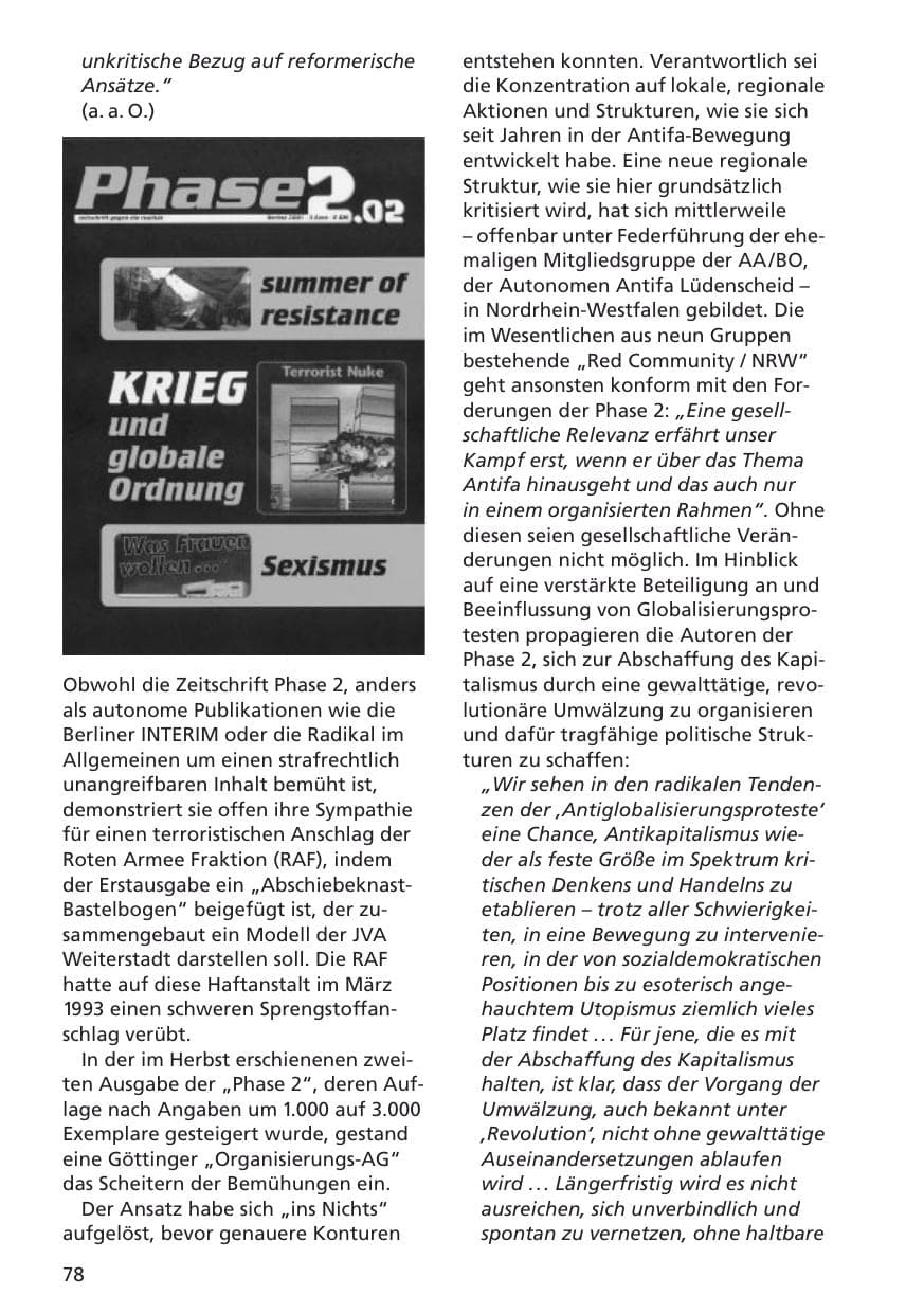 Seite 79 des Verfassungsschutzbericht 2001 Niedersachsen