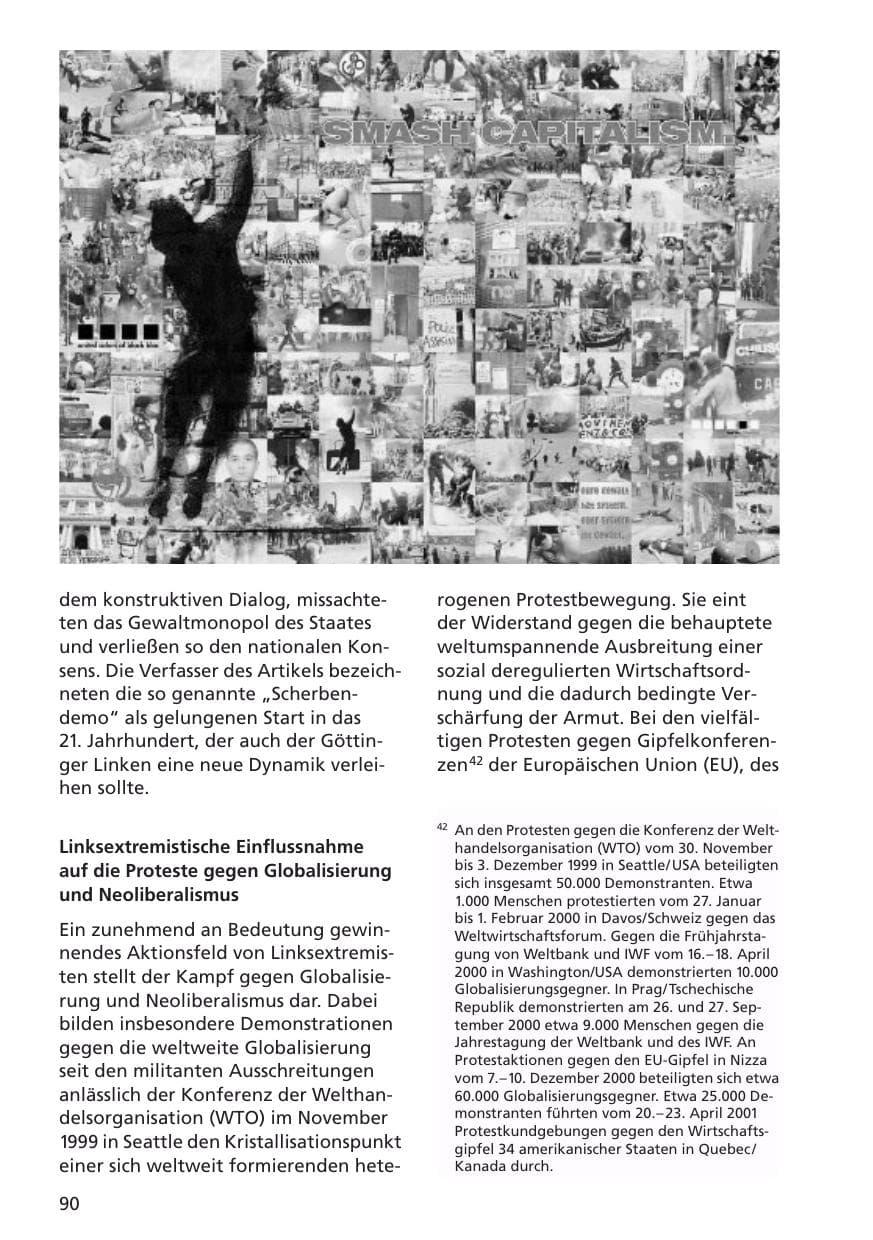 Seite 91 des Verfassungsschutzbericht 2001 Niedersachsen
