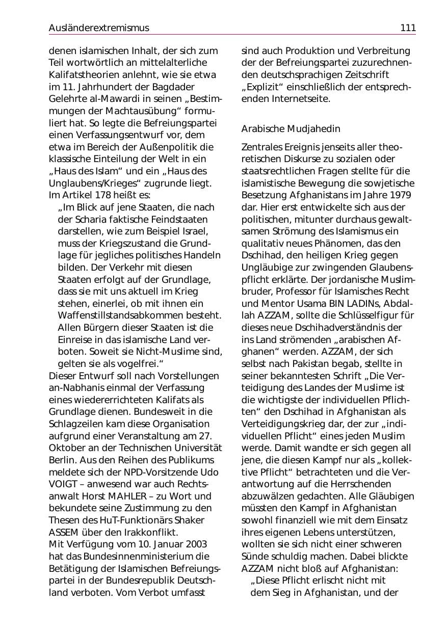 Seite 113 des Verfassungsschutzbericht 2002 Niedersachsen