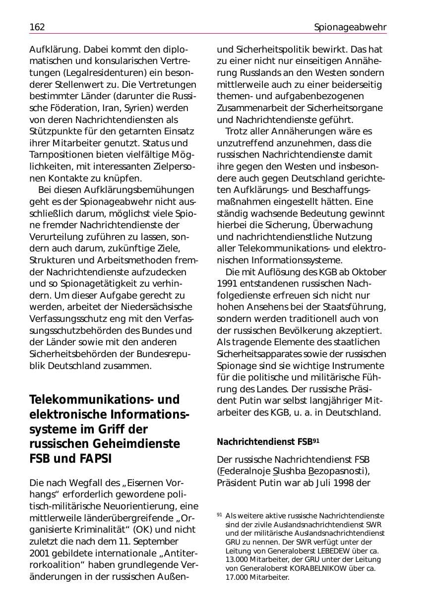 Seite 164 des Verfassungsschutzbericht 2002 Niedersachsen