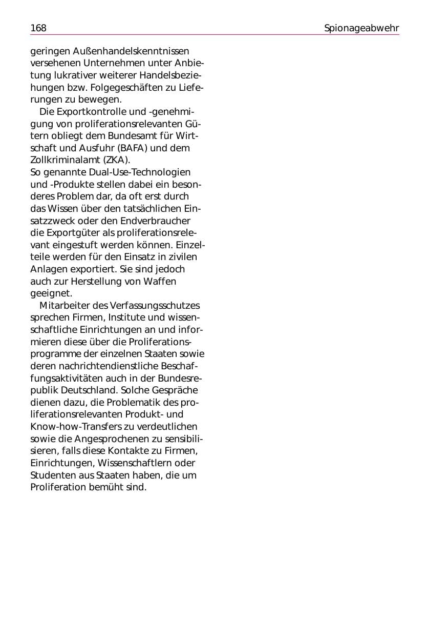 Seite 170 des Verfassungsschutzbericht 2002 Niedersachsen