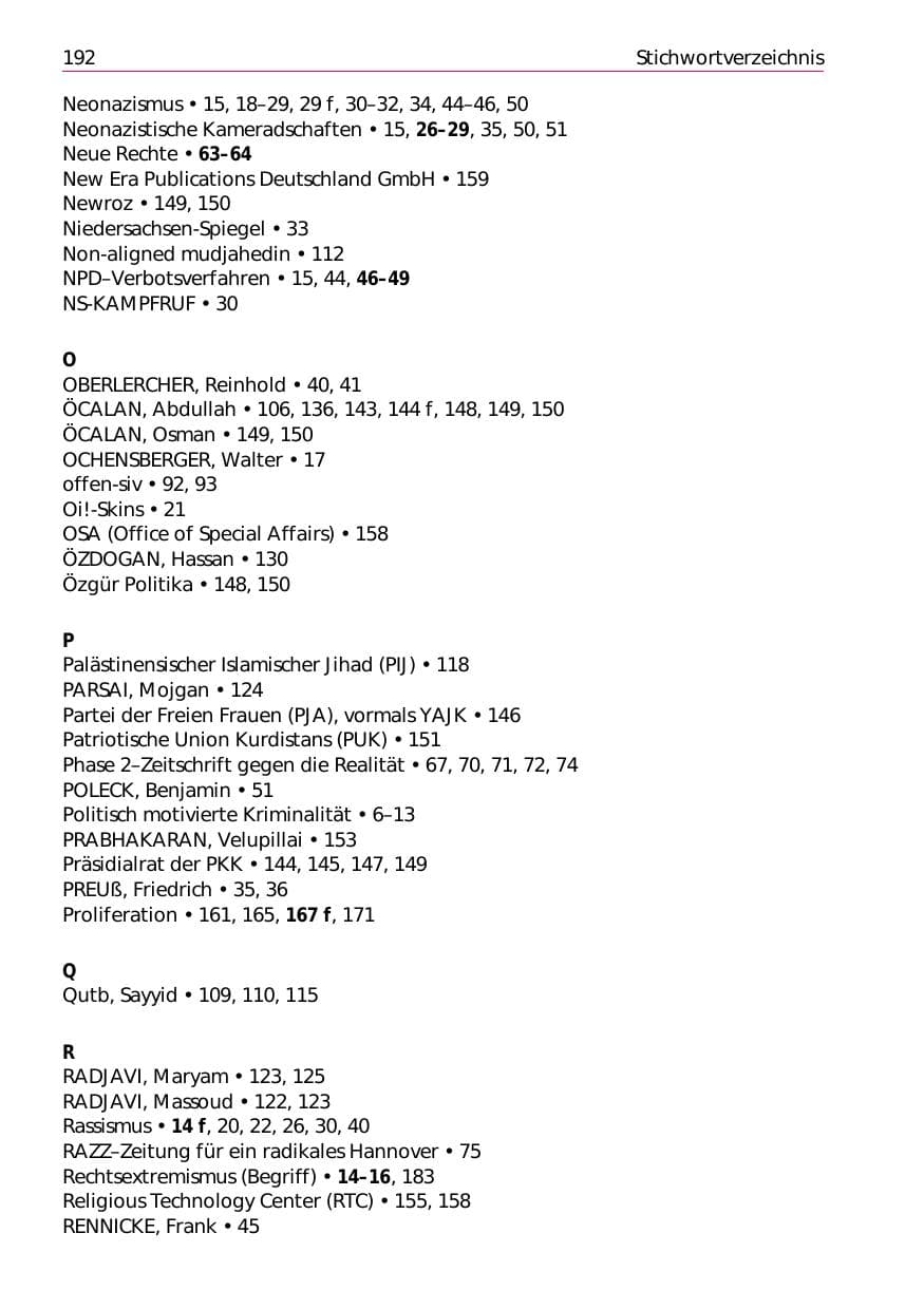 Seite 194 des Verfassungsschutzbericht 2002 Niedersachsen
