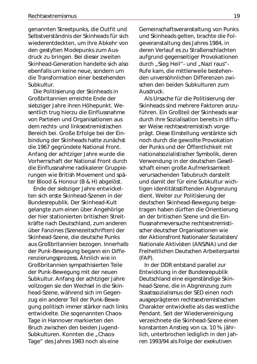 Seite 21 des Verfassungsschutzbericht 2002 Niedersachsen