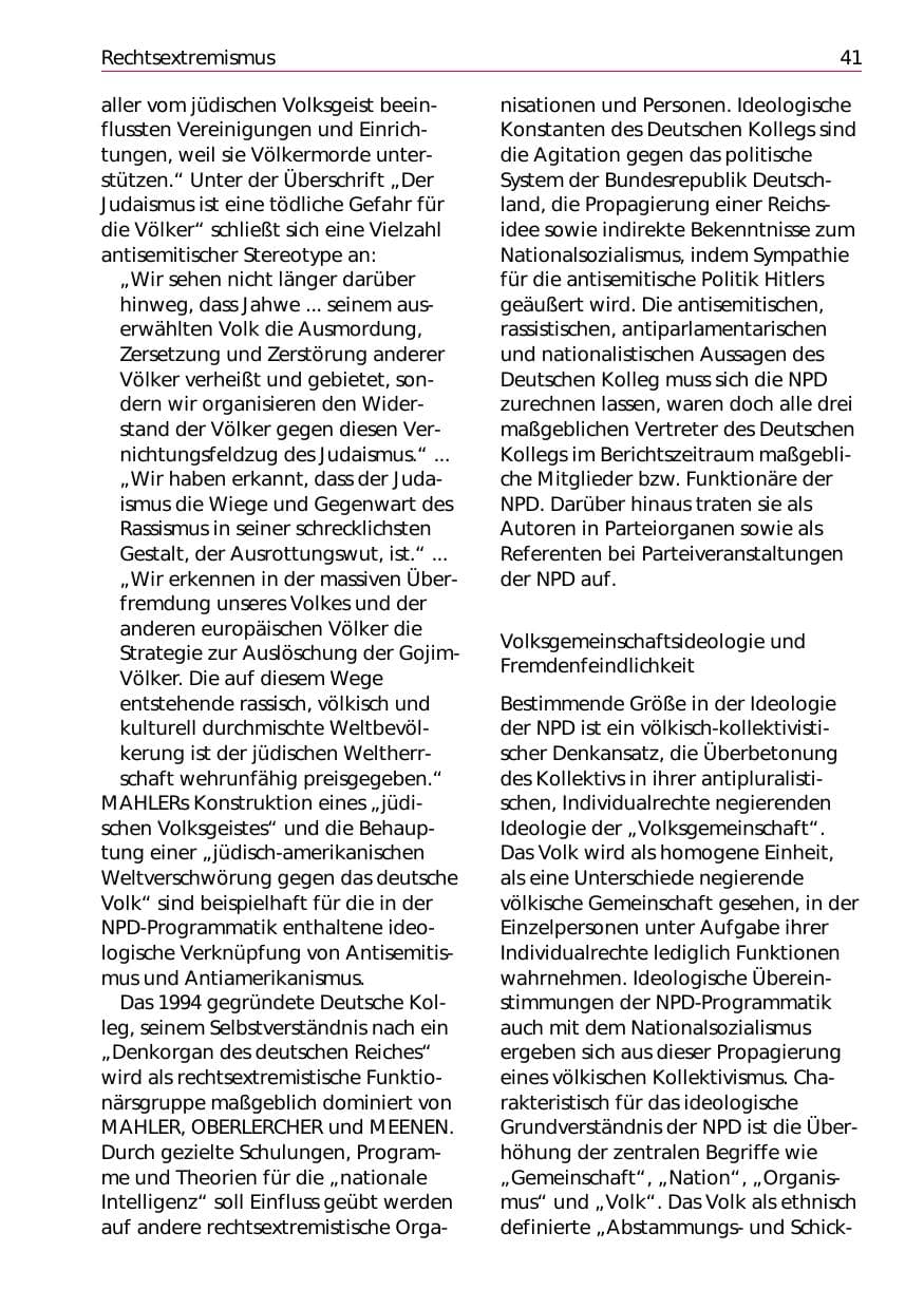 Seite 43 des Verfassungsschutzbericht 2002 Niedersachsen