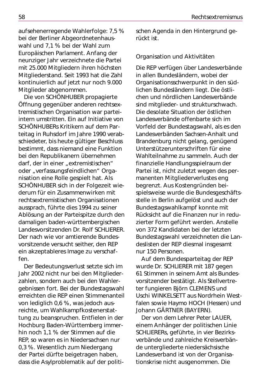 Seite 60 des Verfassungsschutzbericht 2002 Niedersachsen