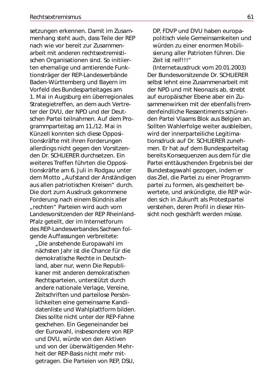 Seite 63 des Verfassungsschutzbericht 2002 Niedersachsen