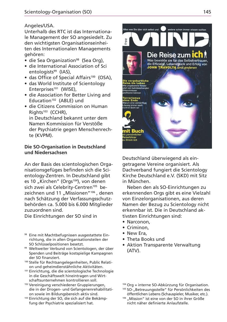 Seite 145 des Verfassungsschutzbericht 2003 Niedersachsen
