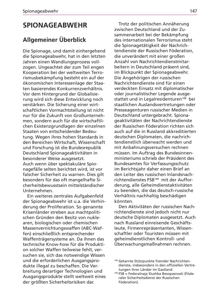 Seite 147 des Verfassungsschutzbericht 2003 Niedersachsen