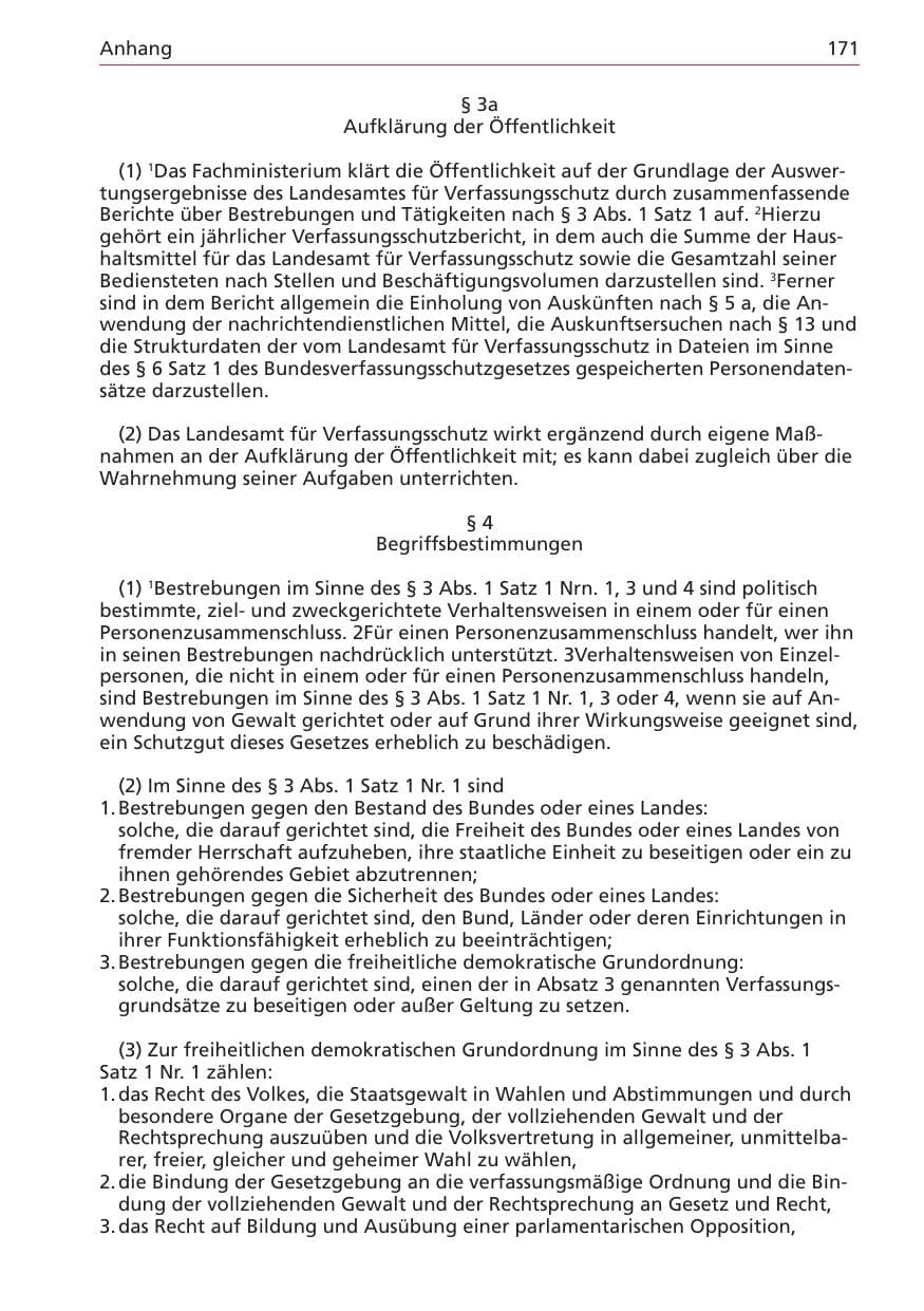 Seite 171 des Verfassungsschutzbericht 2003 Niedersachsen