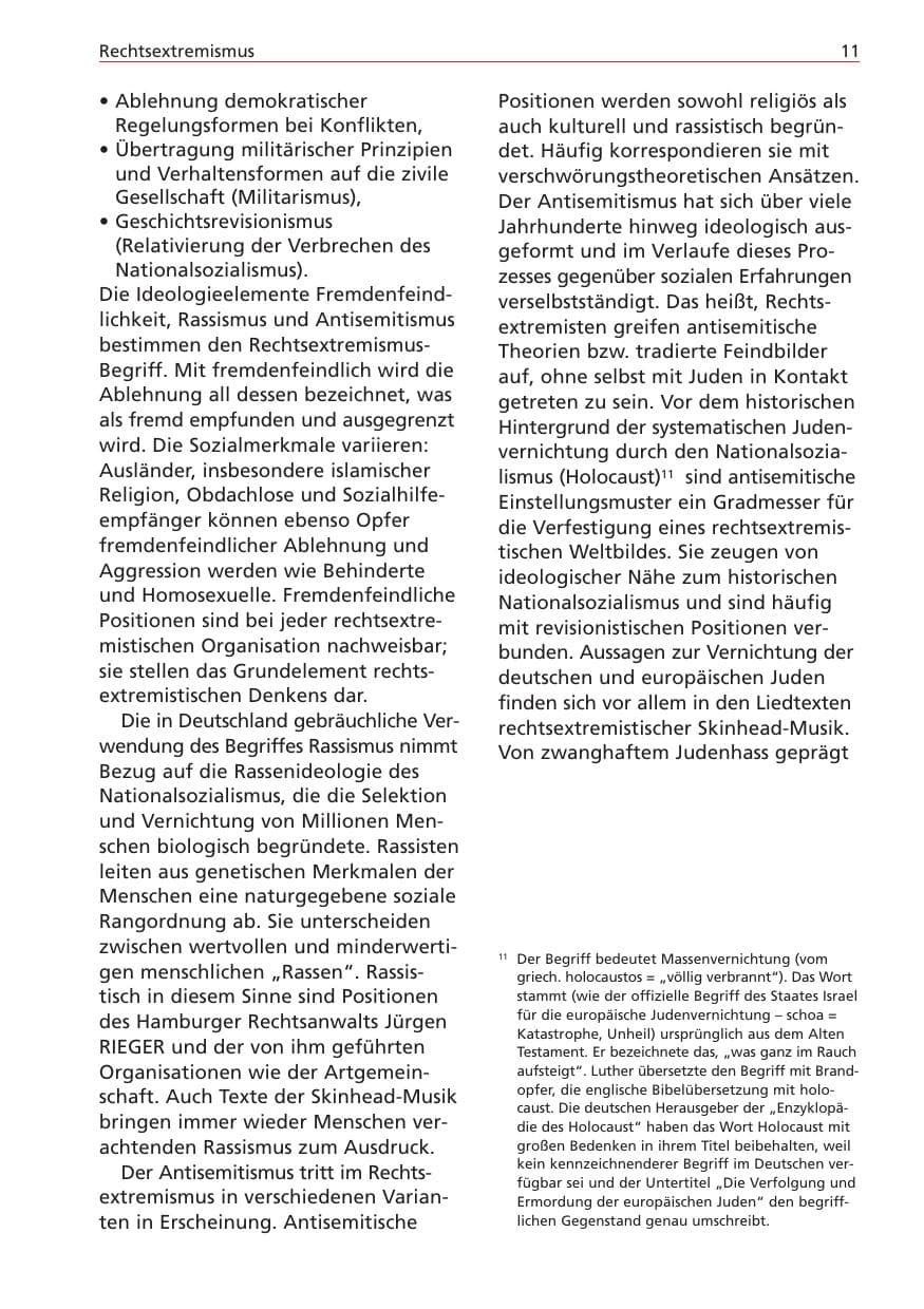 Seite 11 des Verfassungsschutzbericht 2004 Niedersachsen