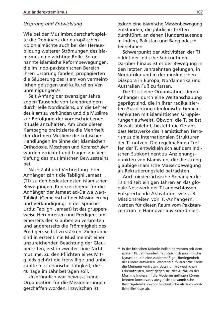 Seite 107 des Verfassungsschutzbericht 2004 Niedersachsen