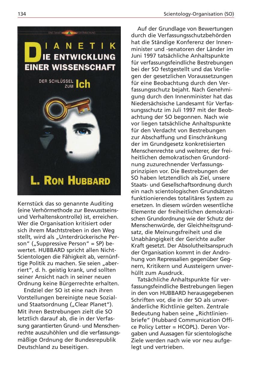 Seite 134 des Verfassungsschutzbericht 2004 Niedersachsen