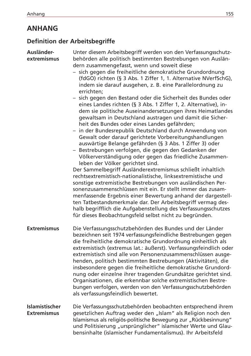 Seite 155 des Verfassungsschutzbericht 2004 Niedersachsen