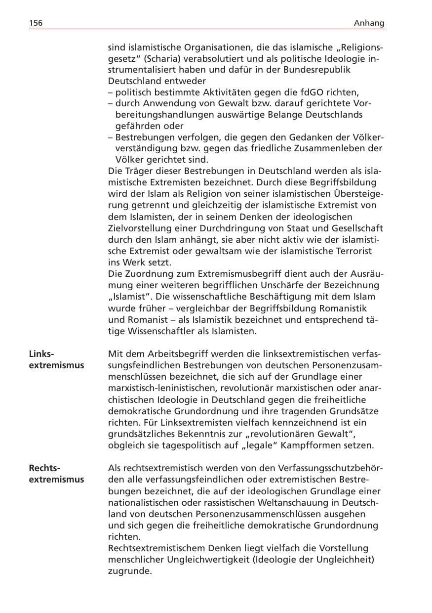 Seite 156 des Verfassungsschutzbericht 2004 Niedersachsen
