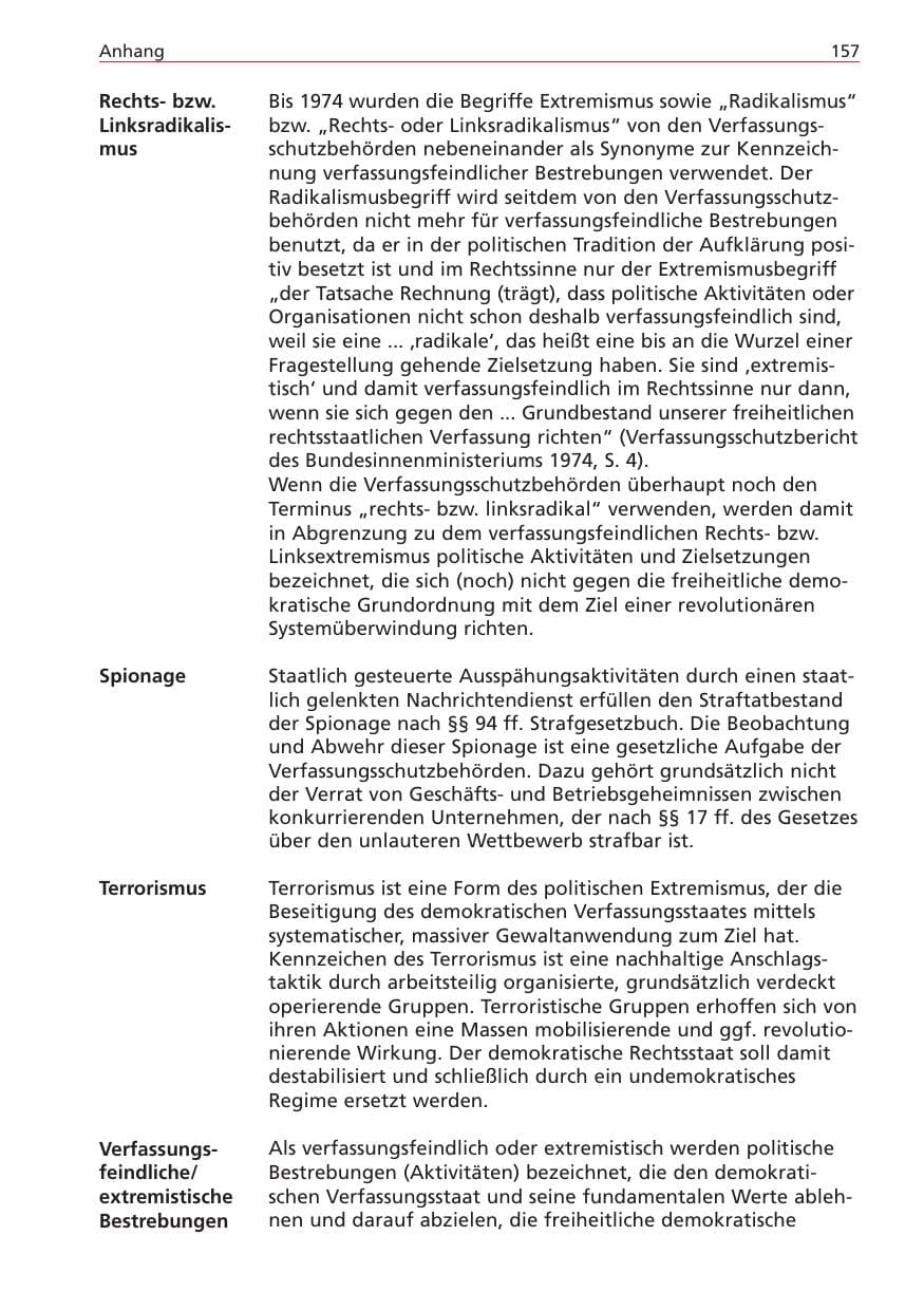 Seite 157 des Verfassungsschutzbericht 2004 Niedersachsen
