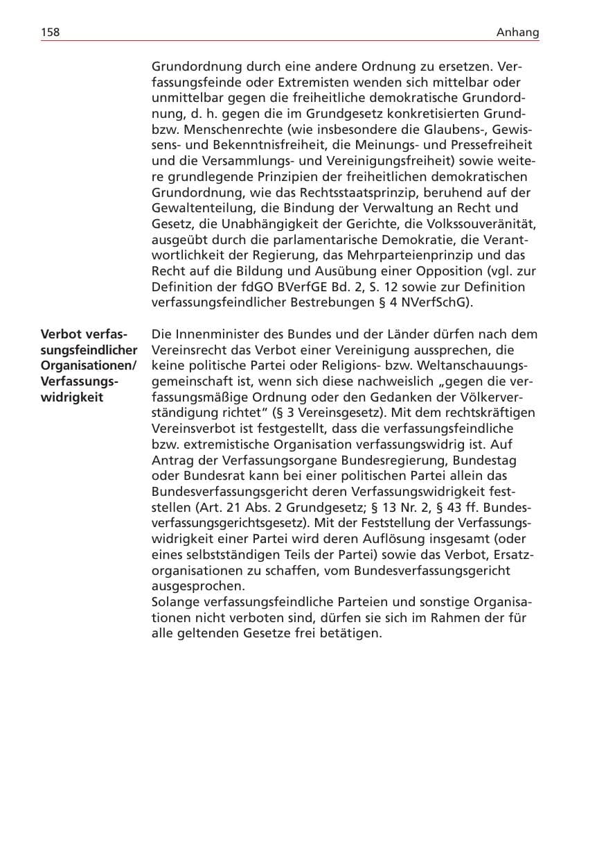 Seite 158 des Verfassungsschutzbericht 2004 Niedersachsen