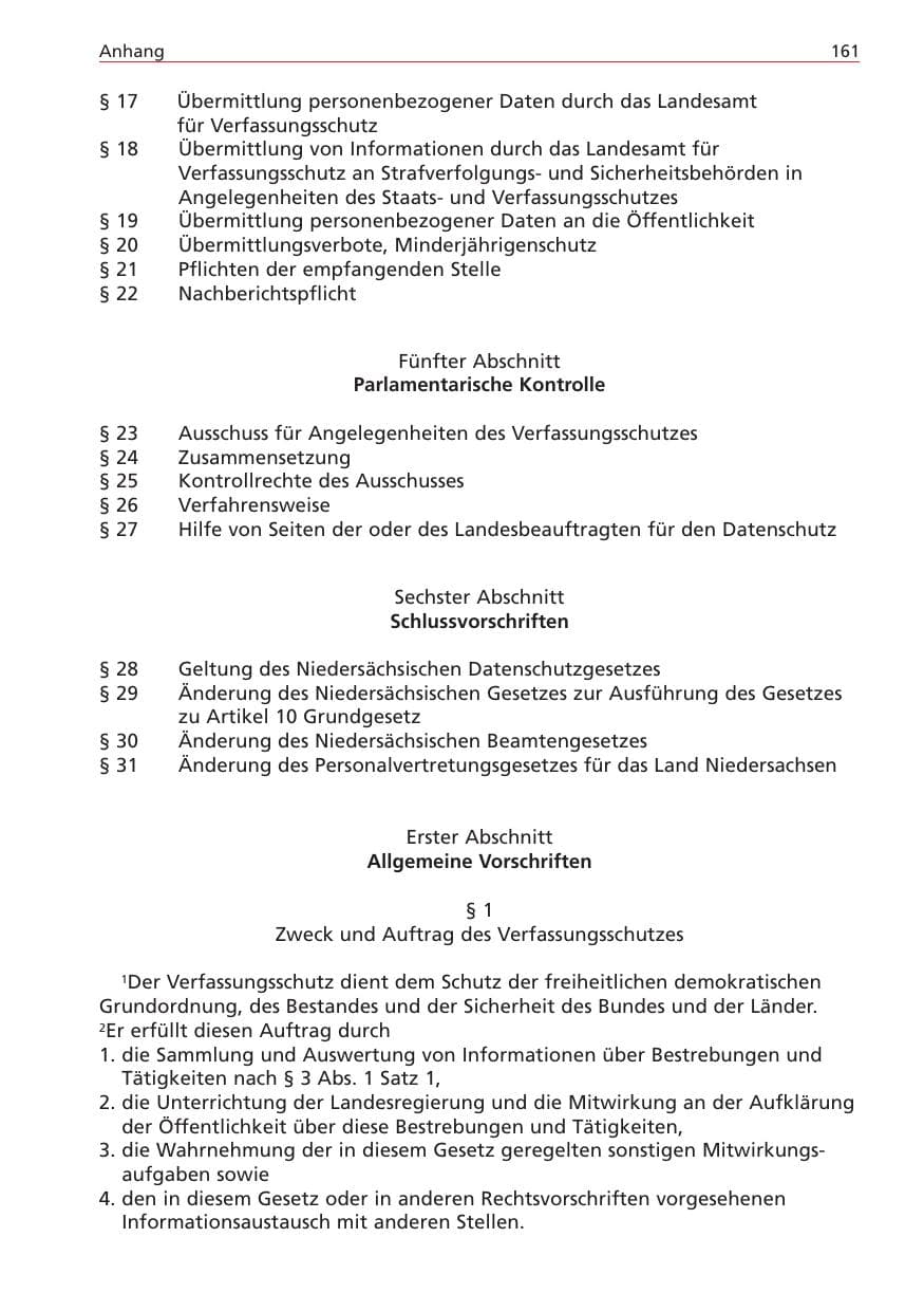 Seite 161 des Verfassungsschutzbericht 2004 Niedersachsen