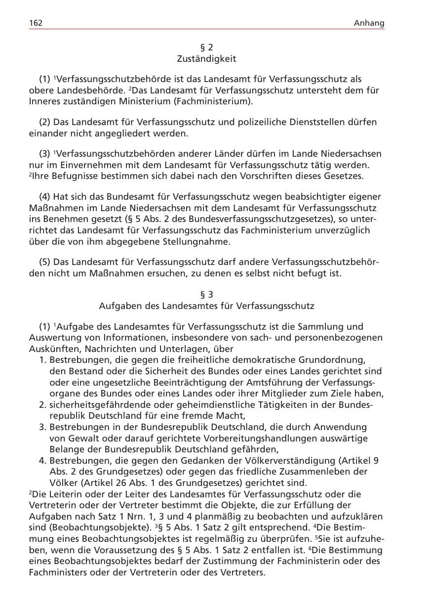 Seite 162 des Verfassungsschutzbericht 2004 Niedersachsen
