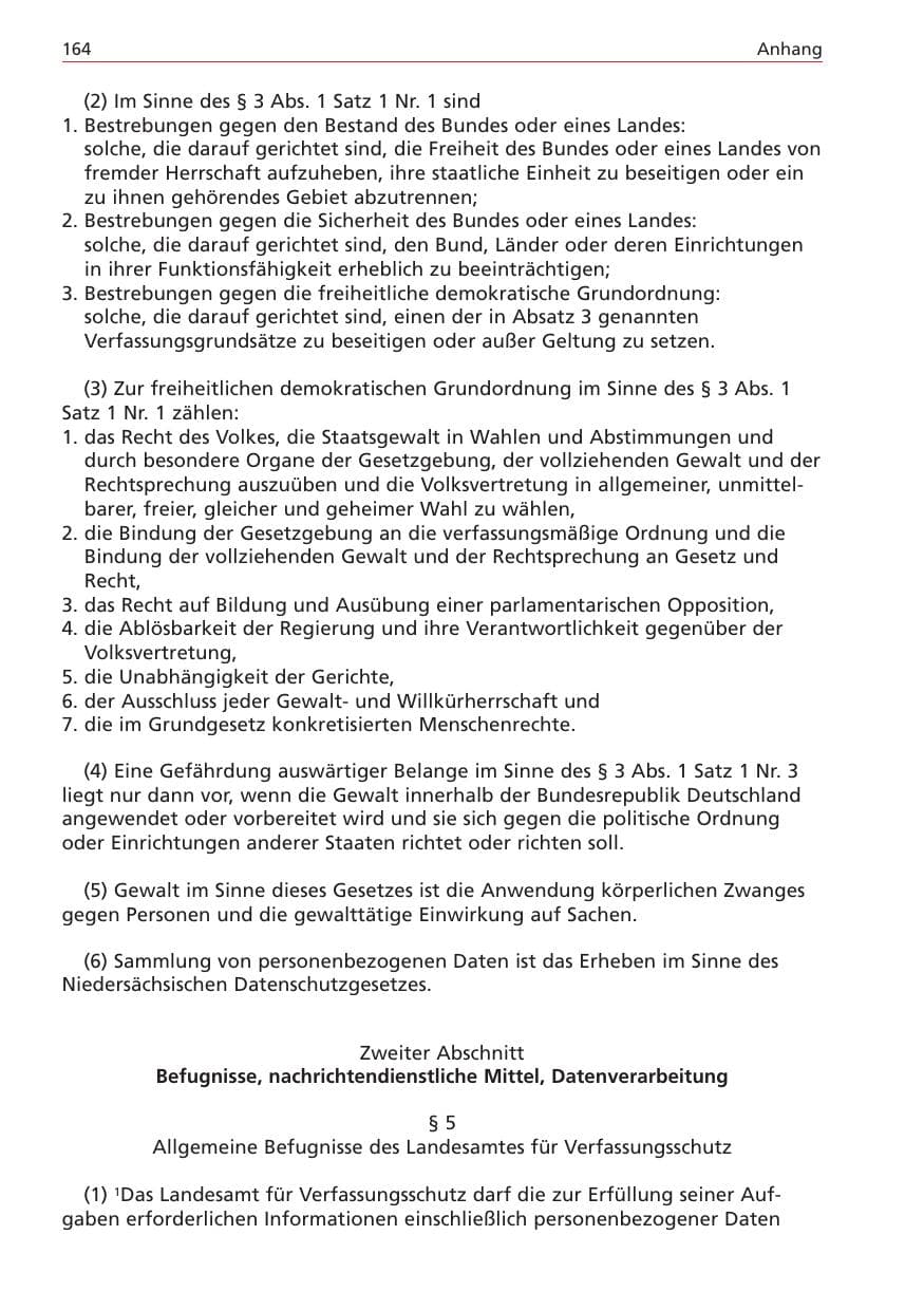 Seite 164 des Verfassungsschutzbericht 2004 Niedersachsen