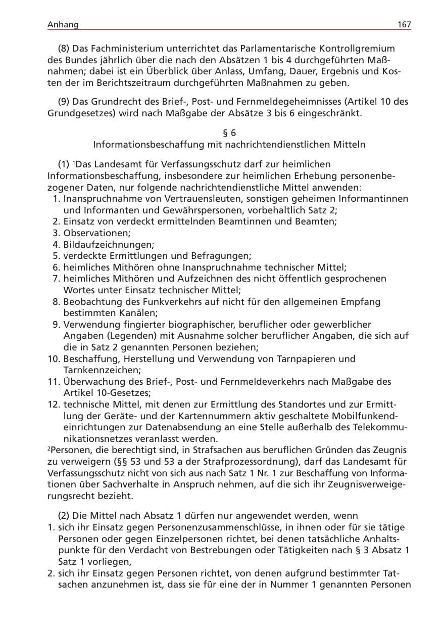 Seite 167 des Verfassungsschutzbericht 2004 Niedersachsen