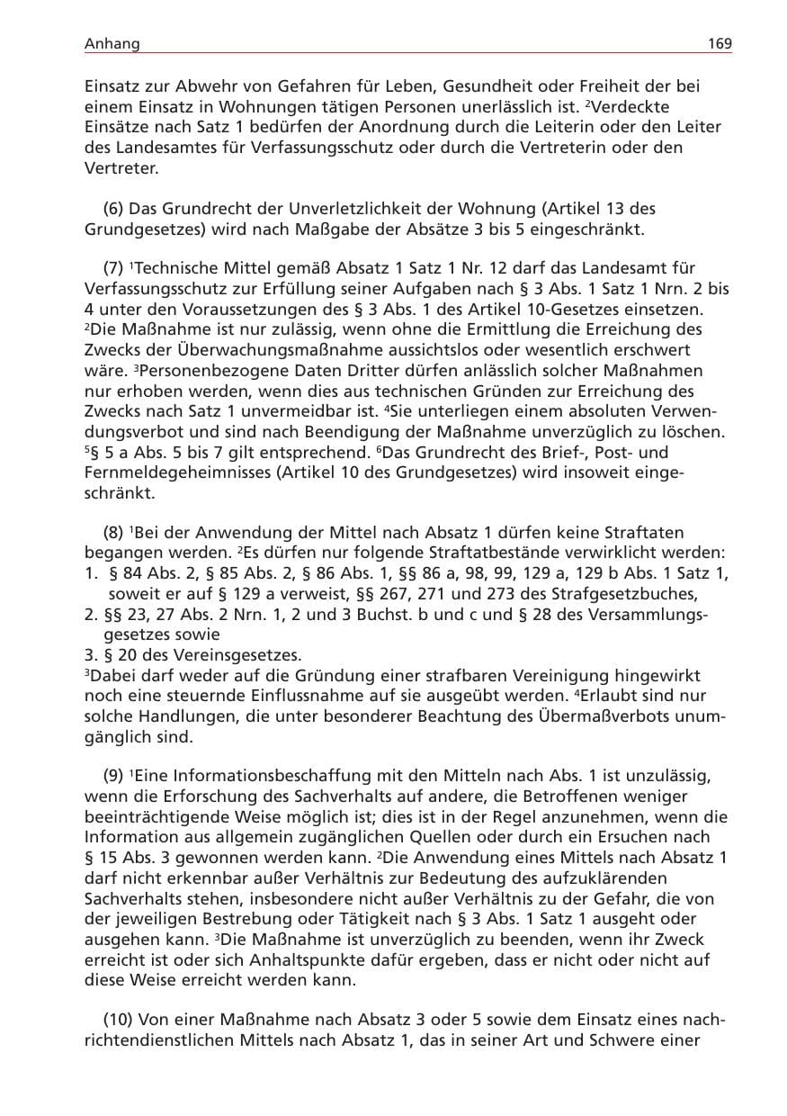 Seite 169 des Verfassungsschutzbericht 2004 Niedersachsen
