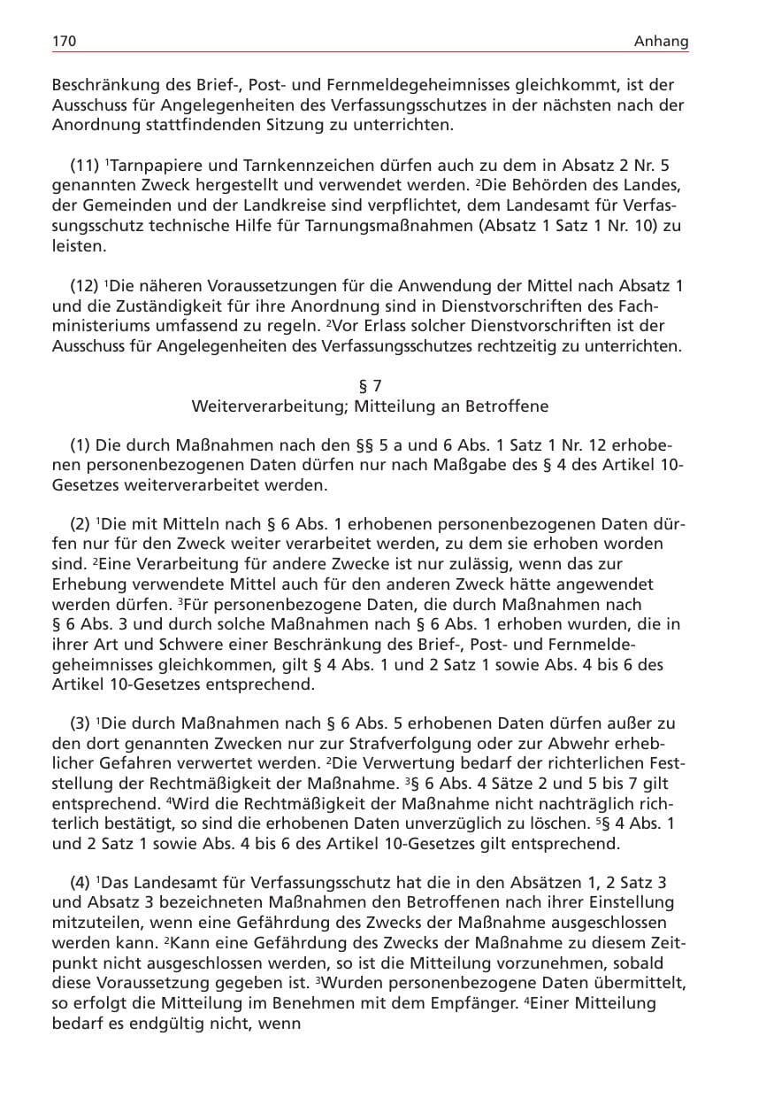 Seite 170 des Verfassungsschutzbericht 2004 Niedersachsen