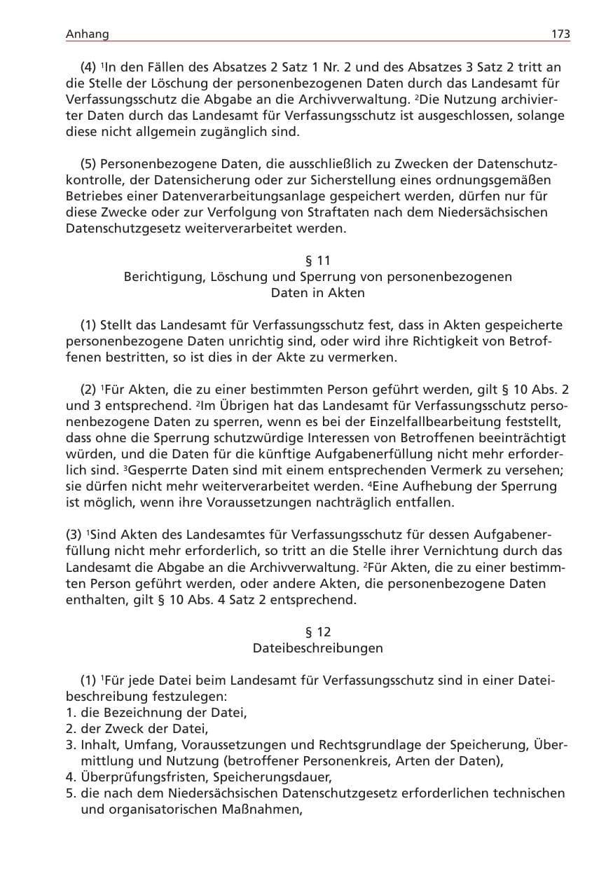 Seite 173 des Verfassungsschutzbericht 2004 Niedersachsen