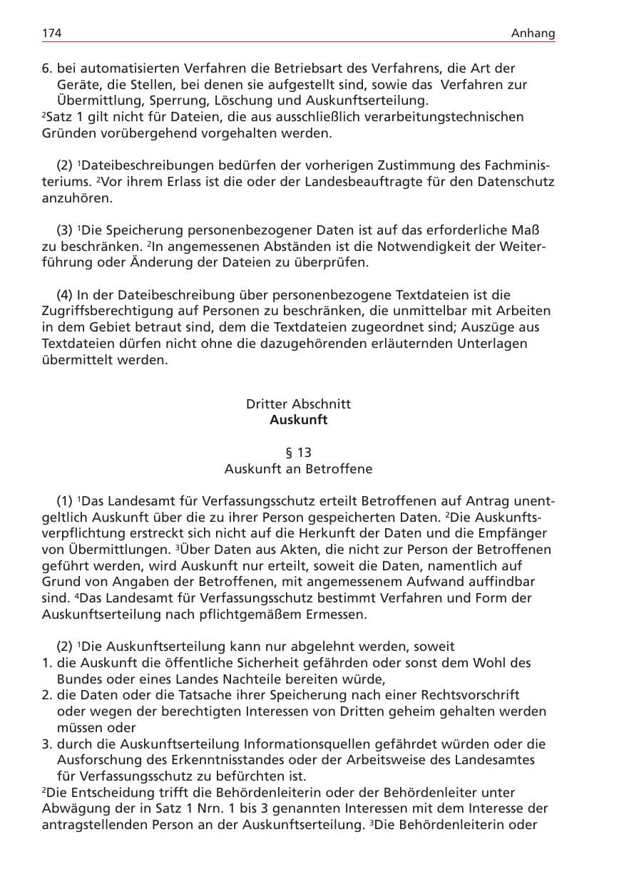 Seite 174 des Verfassungsschutzbericht 2004 Niedersachsen