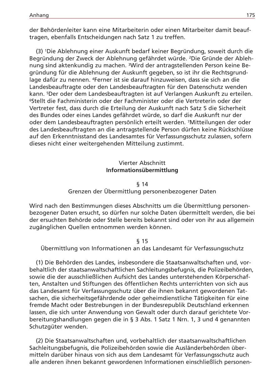 Seite 175 des Verfassungsschutzbericht 2004 Niedersachsen