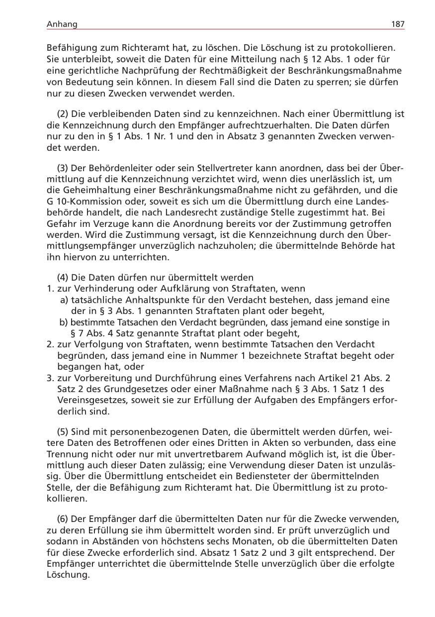 Seite 187 des Verfassungsschutzbericht 2004 Niedersachsen