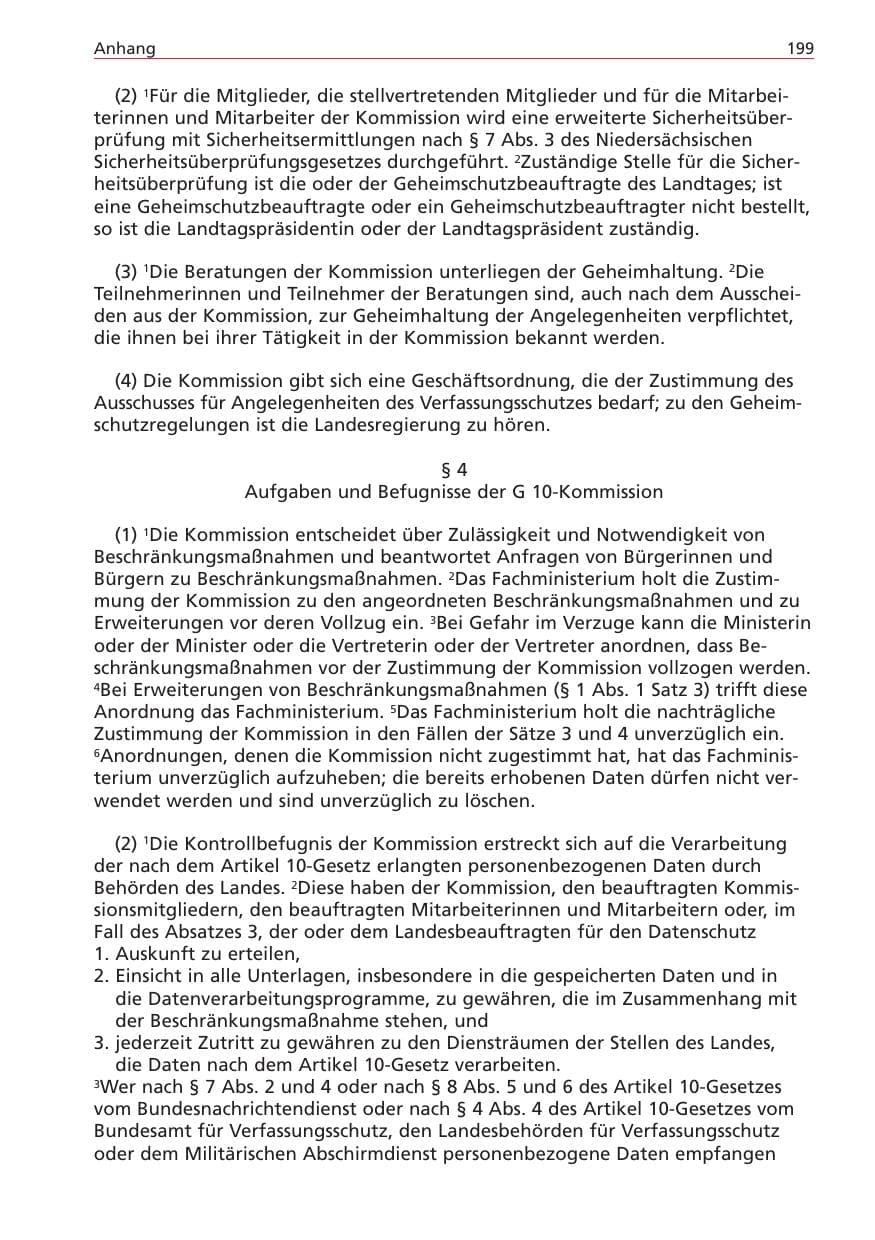 Seite 199 des Verfassungsschutzbericht 2004 Niedersachsen