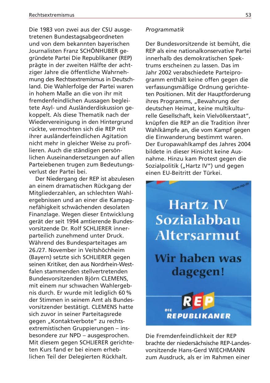 Seite 53 des Verfassungsschutzbericht 2004 Niedersachsen