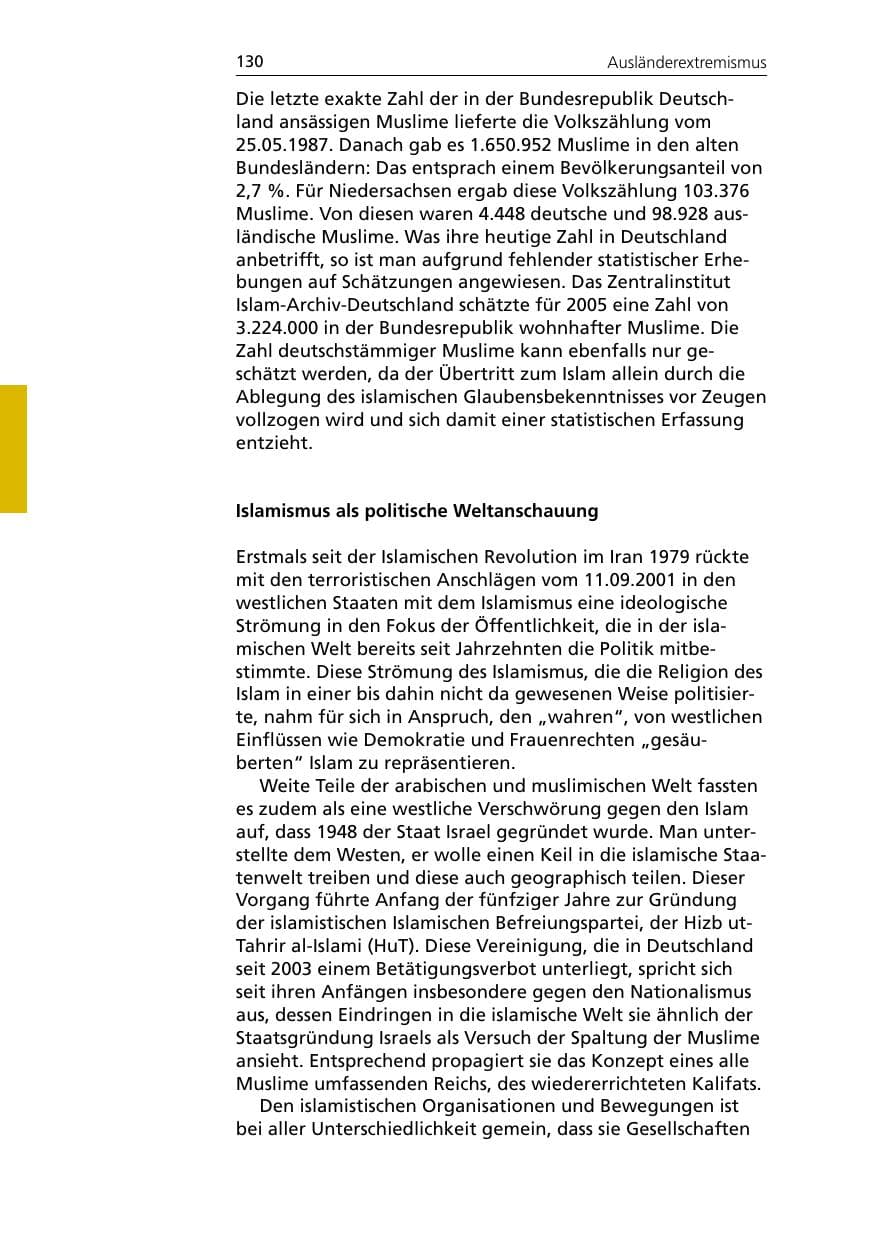 Seite 130 des Verfassungsschutzbericht 2005 Niedersachsen
