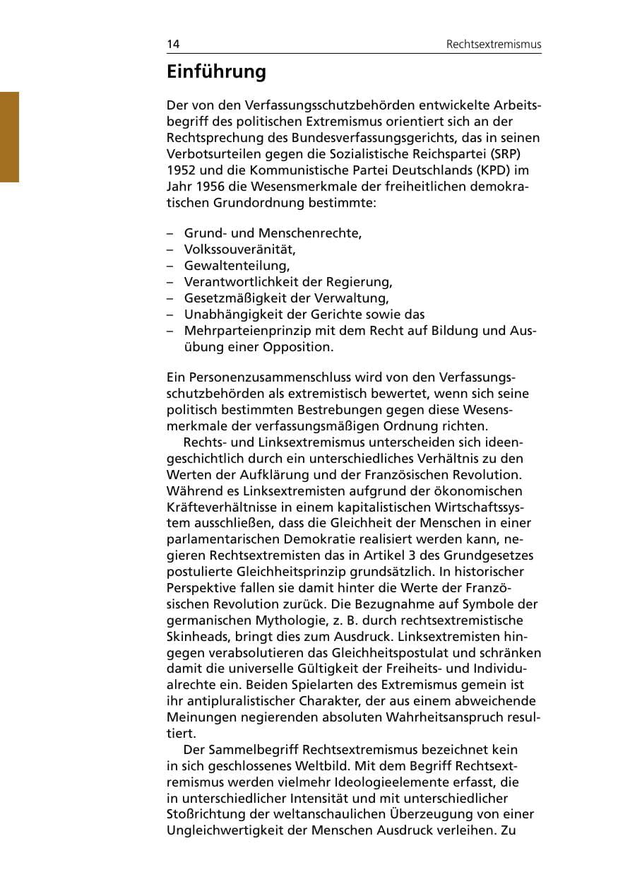 Seite 14 des Verfassungsschutzbericht 2005 Niedersachsen