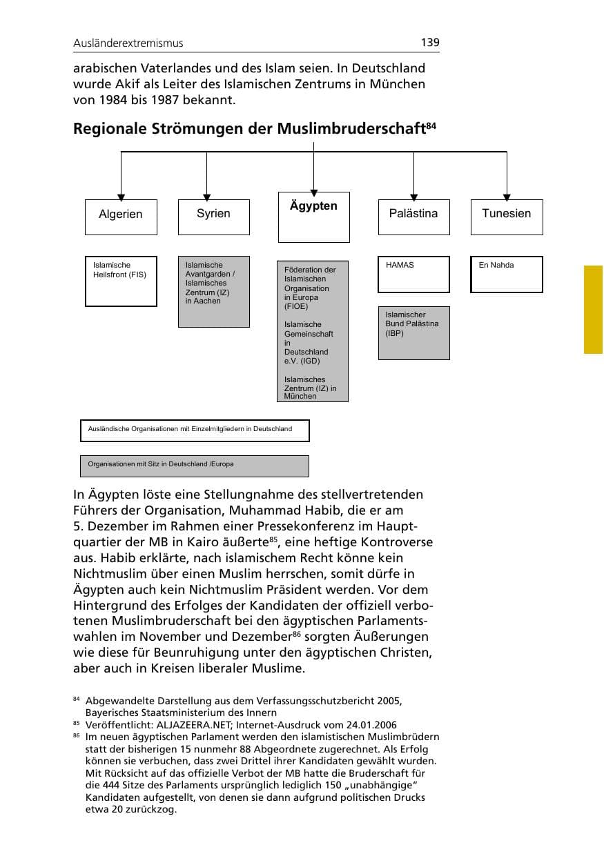 Seite 139 des Verfassungsschutzbericht 2005 Niedersachsen