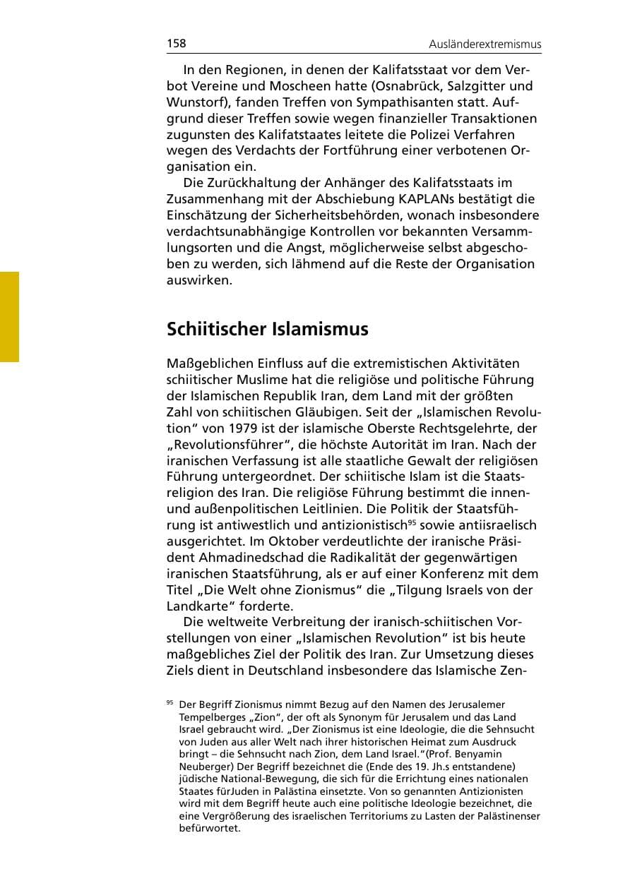 Seite 158 des Verfassungsschutzbericht 2005 Niedersachsen