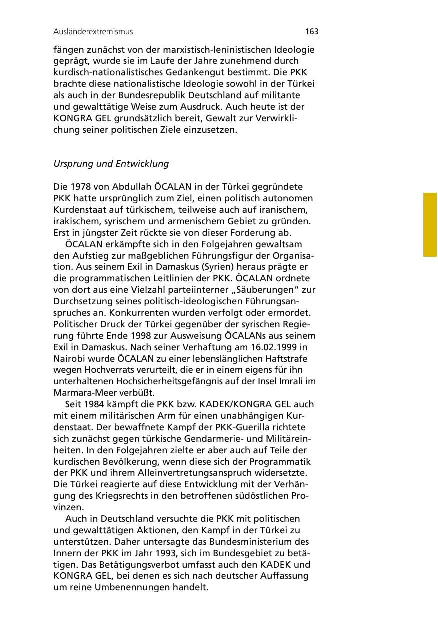 Seite 163 des Verfassungsschutzbericht 2005 Niedersachsen
