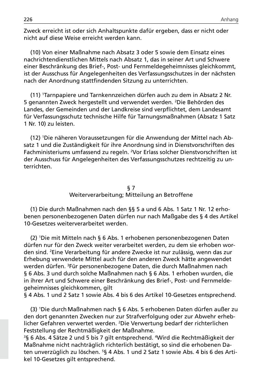 Seite 226 des Verfassungsschutzbericht 2005 Niedersachsen