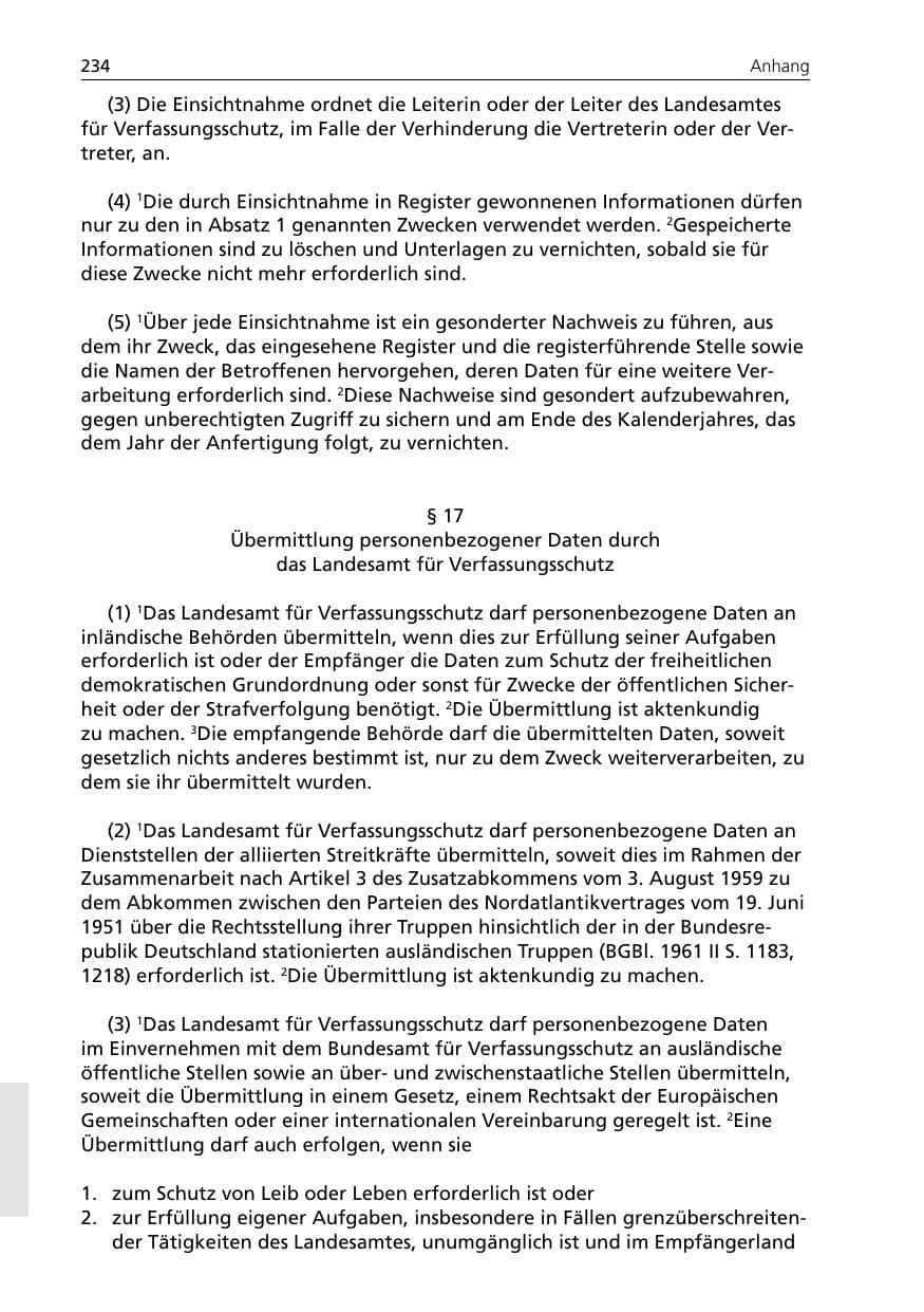 Seite 234 des Verfassungsschutzbericht 2005 Niedersachsen