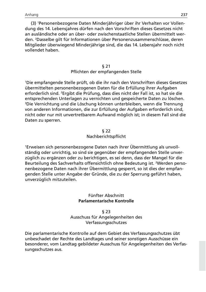 Seite 237 des Verfassungsschutzbericht 2005 Niedersachsen